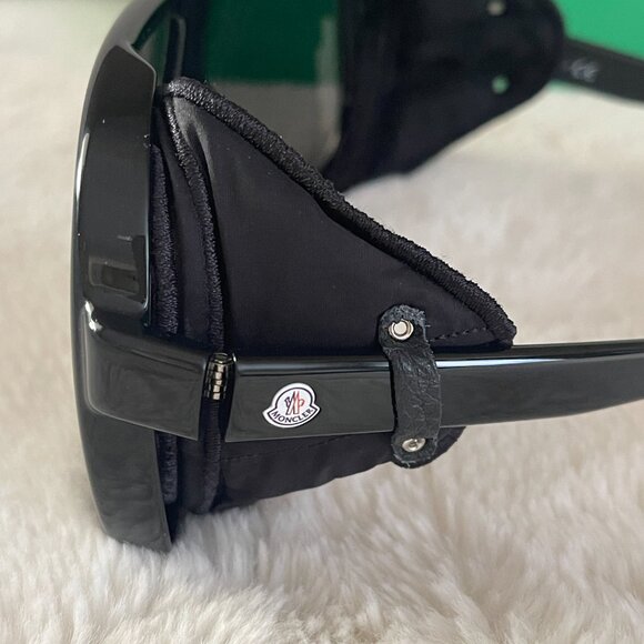 Moncler Diffractor ML 0206 05C Black Mirror Oversized Sunglasses Frame 66-11-140 - Picture 5 of 16